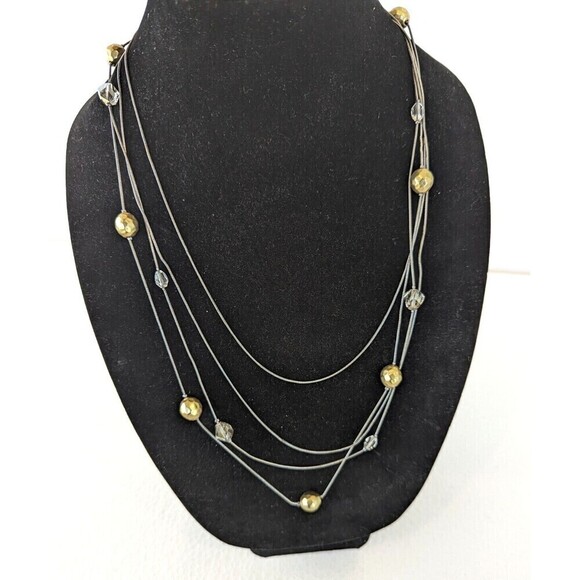 Chicos Necklace Womens 34" Adjustable Beaded Layered Boho Mature Casual - Picture 1 of 7
